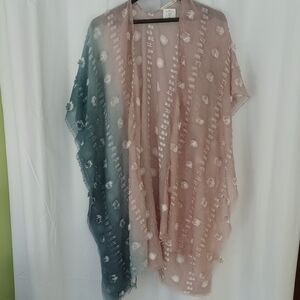NWT Do Everything In Love  Kimono Wrap Pink Ombre OS
